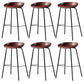 Contemporary Faux Leather Low Back Bucket Bar Stools with Metal Base Red 6 Piece Set Clearhalo 'Bar Furniture' 'Bar Stools' 'bar_stools' 'furn' 'furn_bar_stools' 'Furniture' 'Kitchen & Dining Furniture' 7619818