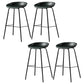 Contemporary Faux Leather Low Back Bucket Bar Stools with Metal Base Green 4 Piece Set Clearhalo 'Bar Furniture' 'Bar Stools' 'bar_stools' 'furn' 'furn_bar_stools' 'Furniture' 'Kitchen & Dining Furniture' 7619823