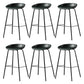 Contemporary Faux Leather Low Back Bucket Bar Stools with Metal Base Green 6 Piece Set Clearhalo 'Bar Furniture' 'Bar Stools' 'bar_stools' 'furn' 'furn_bar_stools' 'Furniture' 'Kitchen & Dining Furniture' 7619824