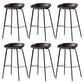 Contemporary Faux Leather Low Back Bucket Bar Stools with Metal Base Brown 6 Piece Set Clearhalo 'Bar Furniture' 'Bar Stools' 'bar_stools' 'furn' 'furn_bar_stools' 'Furniture' 'Kitchen & Dining Furniture' 7619829