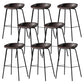 Contemporary Faux Leather Low Back Bucket Bar Stools with Metal Base Brown 8 Piece Set Clearhalo 'Bar Furniture' 'Bar Stools' 'bar_stools' 'furn' 'furn_bar_stools' 'Furniture' 'Kitchen & Dining Furniture' 7619830