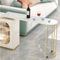 1/2 Pieces Counter Height Pub Set in Gold and White, Oval for Living Room Clearhalo 'Bar Furniture' 'furn' 'furn_home_bar_bar_sets' 'Furniture' 'Home Bars & Bar Sets' 'home_bar_bar_sets' 'Kitchen & Dining Furniture' 7619861
