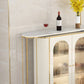 1/2 Pieces Counter Height Pub Set in Gold and White, Oval for Living Room Clearhalo 'Bar Furniture' 'furn' 'furn_home_bar_bar_sets' 'Furniture' 'Home Bars & Bar Sets' 'home_bar_bar_sets' 'Kitchen & Dining Furniture' 7619862