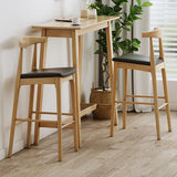 1/2/3 Pieces Counter Height Pub Set in Full Natural with Solid Wood