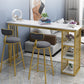 Glam Style Rectangle Wood Bar Height Pub Table for Living Room Clearhalo 'Bar Furniture' 'Bar Tables' 'bar_tables' 'furn' 'furn_bar_tables' 'Furniture' 'Kitchen & Dining Furniture' 7619979