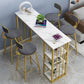 Glam Style Rectangle Wood Bar Height Pub Table for Living Room Clearhalo 'Bar Furniture' 'Bar Tables' 'bar_tables' 'furn' 'furn_bar_tables' 'Furniture' 'Kitchen & Dining Furniture' 7619981