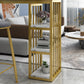 Glam Style Rectangle Wood Bar Height Pub Table for Living Room Clearhalo 'Bar Furniture' 'Bar Tables' 'bar_tables' 'furn' 'furn_bar_tables' 'Furniture' 'Kitchen & Dining Furniture' 7619985