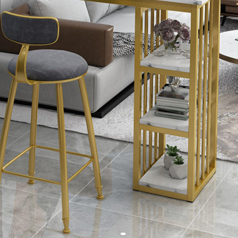 Glam Style Rectangle Wood Bar Height Pub Table for Living Room Clearhalo 'Bar Furniture' 'Bar Tables' 'bar_tables' 'furn' 'furn_bar_tables' 'Furniture' 'Kitchen & Dining Furniture' 7619987