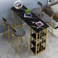 Glam Style Rectangle Wood Bar Height Pub Table for Living Room Clearhalo 'Bar Furniture' 'Bar Tables' 'bar_tables' 'furn' 'furn_bar_tables' 'Furniture' 'Kitchen & Dining Furniture' 7619991