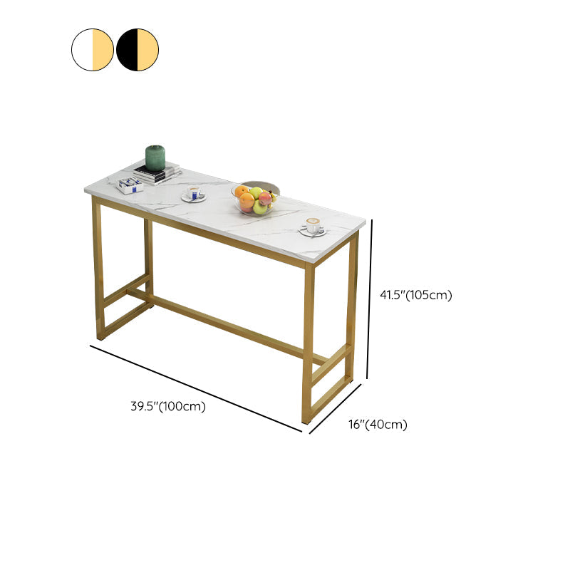 Glam Style Rectangle Wood Bar Height Pub Table for Living Room Clearhalo 'Bar Furniture' 'Bar Tables' 'bar_tables' 'furn' 'furn_bar_tables' 'Furniture' 'Kitchen & Dining Furniture' 7619992