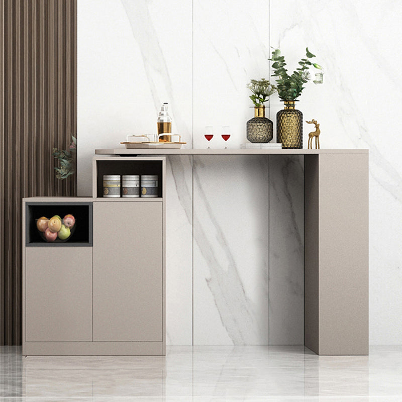 Table de pub à hauteur de bar à bois de bois de bois pour le salon contemporain pour le salon