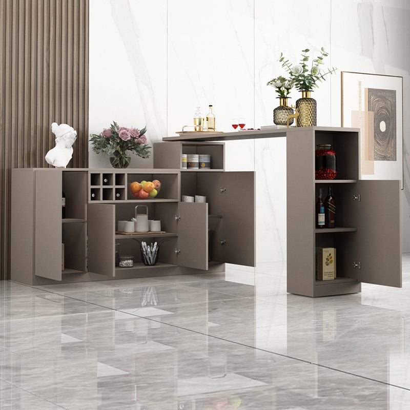 Table de pub à hauteur de bar à bois de bois de bois pour le salon contemporain pour le salon