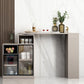 Modern Style Wood Specialty Bar Height Pub Table for Living Room 43.3"L x 15.7"W x 41.3"H Grey Without Chairs Clearhalo 'Bar Furniture' 'Bar Tables' 'bar_tables' 'furn' 'furn_bar_tables' 'Furniture' 'Kitchen & Dining Furniture' 7620032