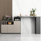 Modern Style Wood Specialty Bar Height Pub Table for Living Room 59.1"L x 15.7"W x 41.3"H Dark Gray-Black Without Chairs Clearhalo 'Bar Furniture' 'Bar Tables' 'bar_tables' 'furn' 'furn_bar_tables' 'Furniture' 'Kitchen & Dining Furniture' 7620041
