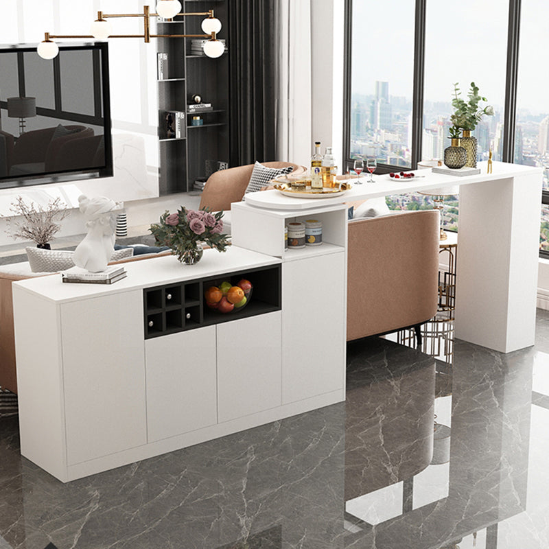 Modern Style Wood Specialty Bar Height Pub Table for Living Room 74.8"L x 15.7"W x 41.3"H White Without Chairs Clearhalo 'Bar Furniture' 'Bar Tables' 'bar_tables' 'furn' 'furn_bar_tables' 'Furniture' 'Kitchen & Dining Furniture' 7620054