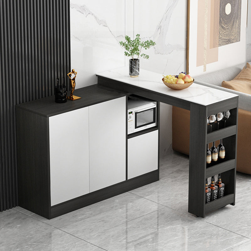 Modem & Contemporary Rectangle Wood Bar Height Pub Table for Living Room White Without Chairs Clearhalo 'Bar Furniture' 'Bar Tables' 'bar_tables' 'furn' 'furn_bar_tables' 'Furniture' 'Kitchen & Dining Furniture' 7620074