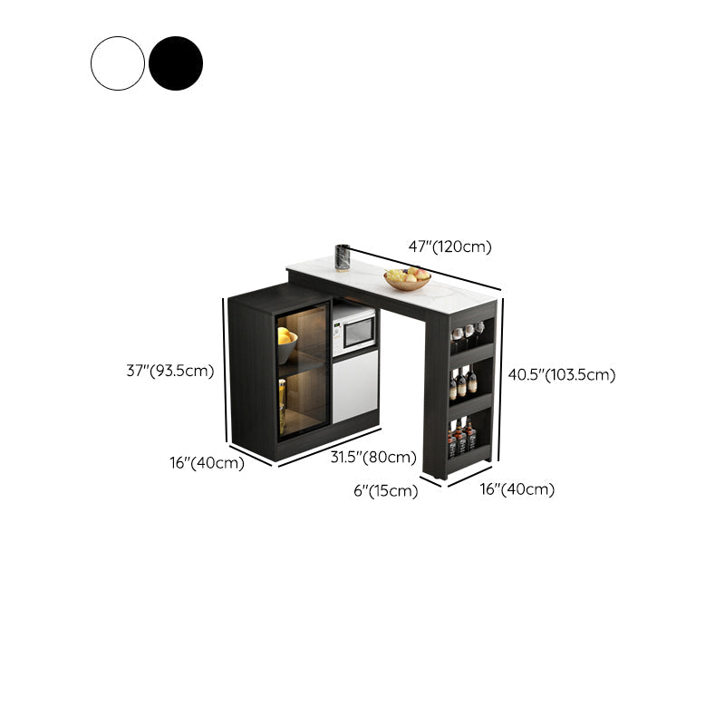 Modem & Contemporary Rectangle Wood Bar Height Pub Table for Living Room Clearhalo 'Bar Furniture' 'Bar Tables' 'bar_tables' 'furn' 'furn_bar_tables' 'Furniture' 'Kitchen & Dining Furniture' 7620092