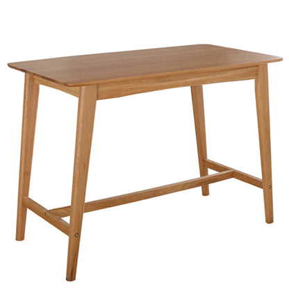 Eigentijdse massief houten rechthoekige bartafel op barhoogte voor de woonkamer