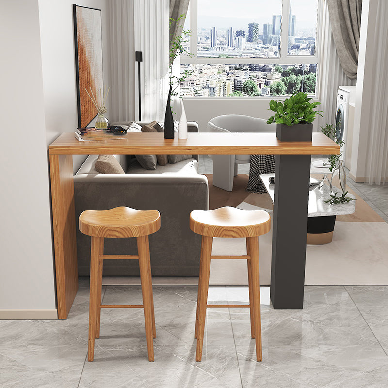 Modern Style Rectangle Solid Wood Bar Height Pub Table for Indoor Clearhalo 'Bar Furniture' 'Bar Tables' 'bar_tables' 'furn' 'furn_bar_tables' 'Furniture' 'Kitchen & Dining Furniture' 7620156