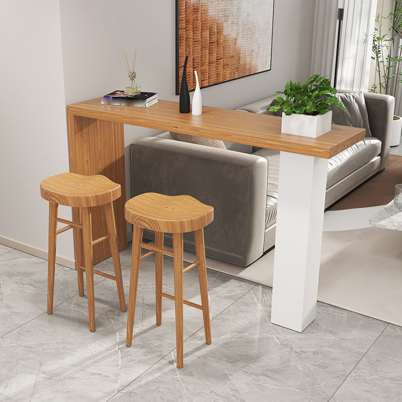 Modern Style Rectangle Solid Wood Bar Height Pub Table for Indoor Clearhalo 'Bar Furniture' 'Bar Tables' 'bar_tables' 'furn' 'furn_bar_tables' 'Furniture' 'Kitchen & Dining Furniture' 7620160