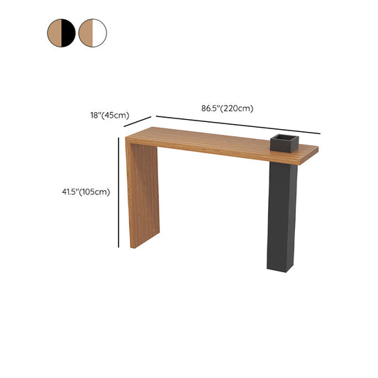 Moderne stijl rechthoek vaste houten barhoogte pubtafel voor binnen