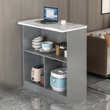 Modern Style Rectangle Wood Bar Height Pub Table for Kitchen