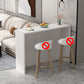 Matte Finish Manufactured Wood Pub Table Rectangle Bistro Table for Living Room White Without Chairs Clearhalo 'Bar Furniture' 'Bar Tables' 'bar_tables' 'furn' 'furn_bar_tables' 'Furniture' 'Kitchen & Dining Furniture' 7620218