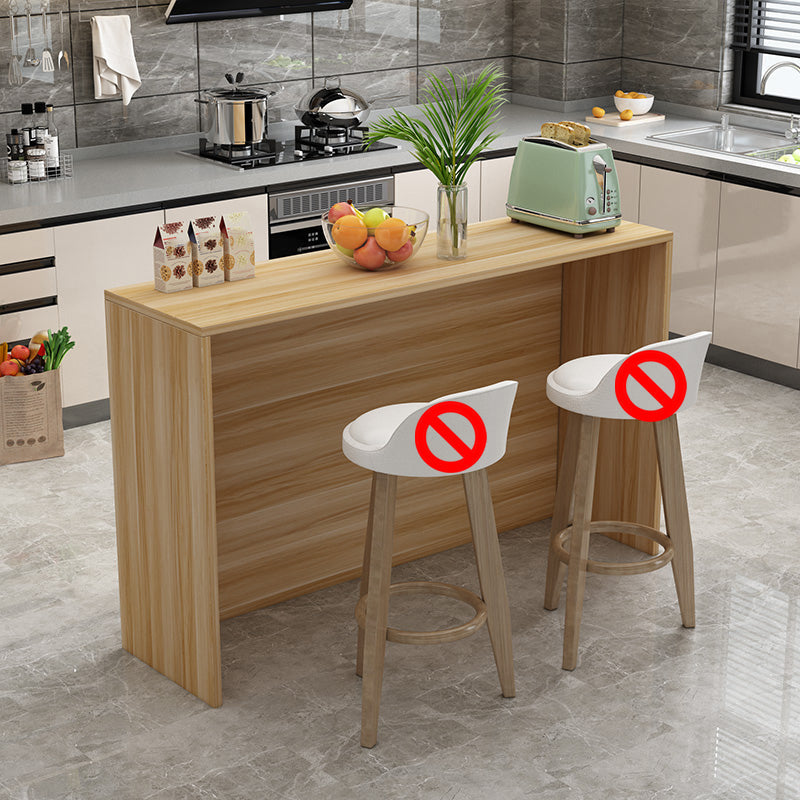 Matte Finish Manufactured Wood Pub Table Rectangle Bistro Table for Living Room Wood Without Chairs Clearhalo 'Bar Furniture' 'Bar Tables' 'bar_tables' 'furn' 'furn_bar_tables' 'Furniture' 'Kitchen & Dining Furniture' 7620219