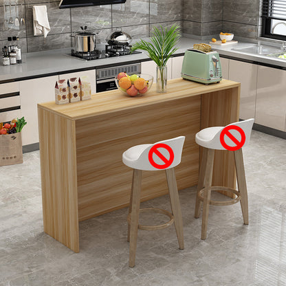 Matte Finish Manufactured Wood Pub Table Rectangle Bistro Table for Living Room Wood Without Chairs Clearhalo 'Bar Furniture' 'Bar Tables' 'bar_tables' 'furn' 'furn_bar_tables' 'Furniture' 'Kitchen & Dining Furniture' 7620219