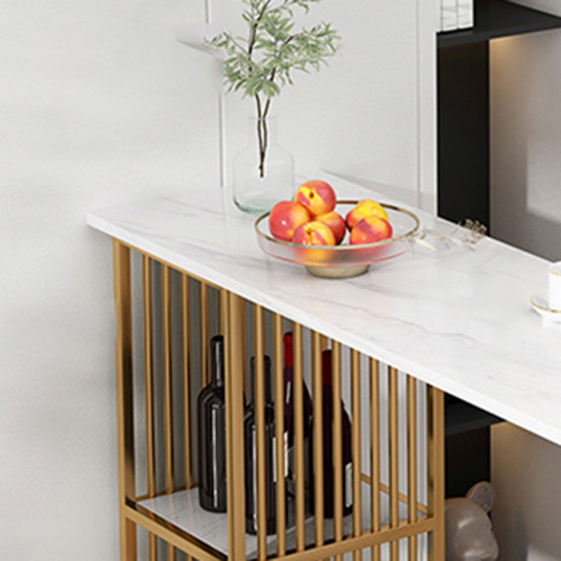 Glam Bar Dining Table White Rectangle Living Room Counter Table Clearhalo 'Bar Furniture' 'Bar Tables' 'bar_tables' 'furn' 'furn_bar_tables' 'Furniture' 'Kitchen & Dining Furniture' 7620237