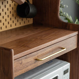 Glijdende glazen deur bijboordkastje Pine vaste houten server cruerenza