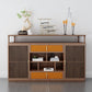 Solid Wooden Sideboard Table 15.7" W √ó35.4" H Living Room Buffet Stand Orange Clearhalo 'buffet_sideboard' 'Buffets & Sideboards' 'furn' 'furn_buffet_sideboard' 'Furniture' 'Kitchen & Dining Furniture' 7620402