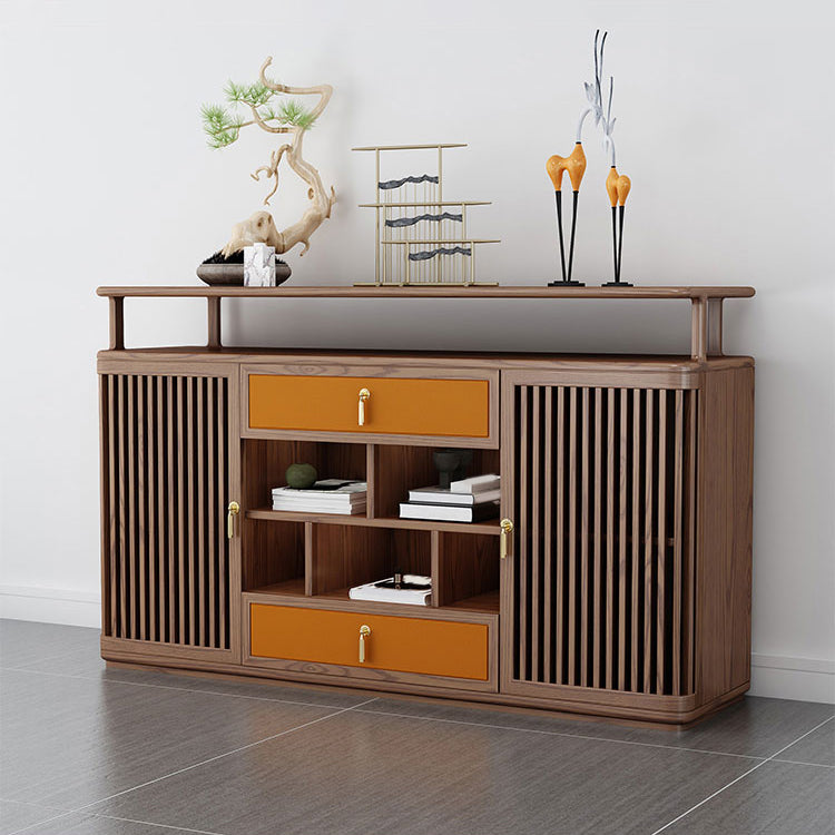Solid Wooden Sideboard Table 15.7" W √ó35.4" H Living Room Buffet Stand Clearhalo 'buffet_sideboard' 'Buffets & Sideboards' 'furn' 'furn_buffet_sideboard' 'Furniture' 'Kitchen & Dining Furniture' 7620410