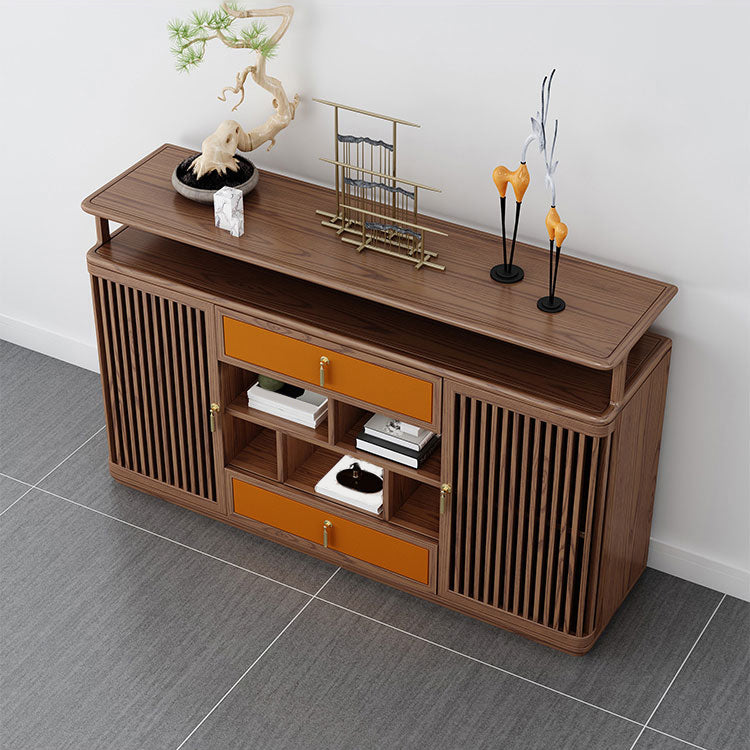 Solid Wooden Sideboard Table 15.7" W √ó35.4" H Living Room Buffet Stand Clearhalo 'buffet_sideboard' 'Buffets & Sideboards' 'furn' 'furn_buffet_sideboard' 'Furniture' 'Kitchen & Dining Furniture' 7620411