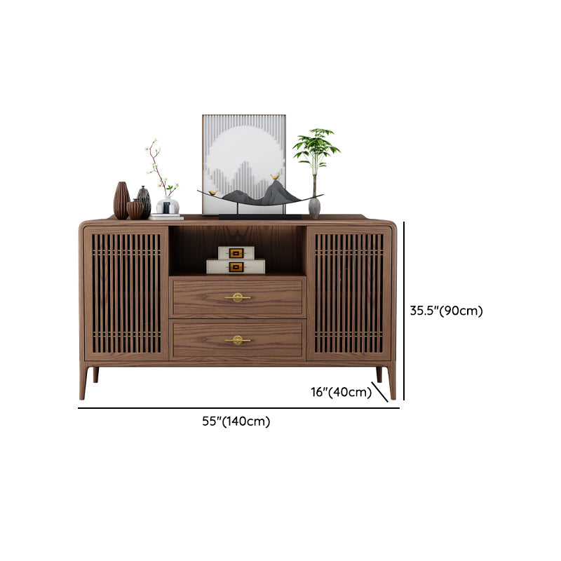 Solid Wooden Sideboard Table 15.7" W √ó35.4" H Living Room Buffet Stand Clearhalo 'buffet_sideboard' 'Buffets & Sideboards' 'furn' 'furn_buffet_sideboard' 'Furniture' 'Kitchen & Dining Furniture' 7620419