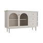 Armadi in stile glam Storage a buffet a buffet in legno con 3-cassetti