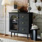 Armadi in stile glam Storage a buffet a buffet in legno con 3-cassetti