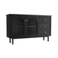 Armadi in stile glam Storage a buffet a buffet in legno con 3-cassetti
