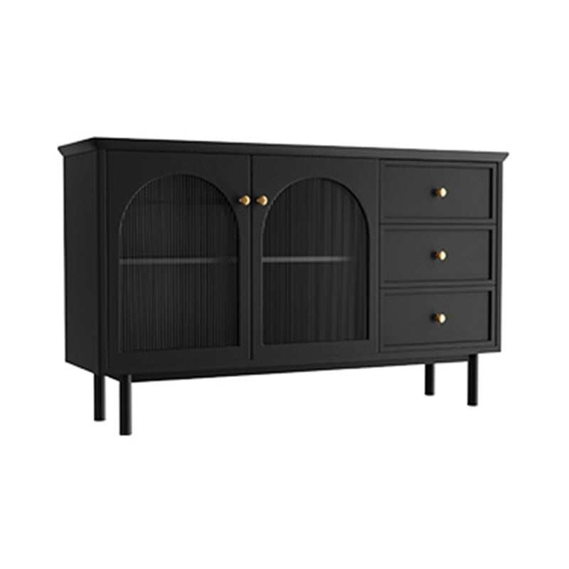 Armadi in stile glam Storage a buffet a buffet in legno con 3-cassetti