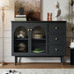 Armadi in stile glam Storage a buffet a buffet in legno con 3-cassetti