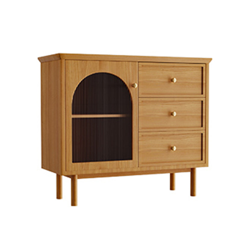 Armadi in stile glam Storage a buffet a buffet in legno con 3-cassetti