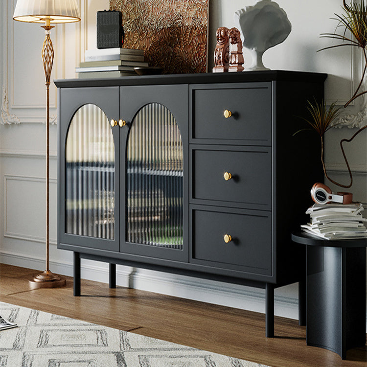 Armadi in stile glam Storage a buffet a buffet in legno con 3-cassetti