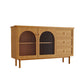 Armadi in stile glam Storage a buffet a buffet in legno con 3-cassetti