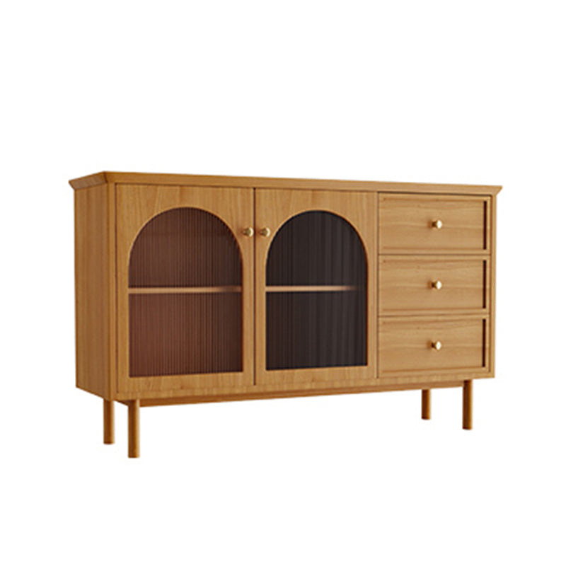 Armadi in stile glam Storage a buffet a buffet in legno con 3-cassetti