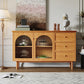 Armadi in stile glam Storage a buffet a buffet in legno con 3-cassetti
