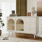 Armadi in stile glam Storage a buffet a buffet in legno con 3-cassetti