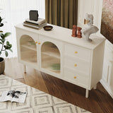 Armadi in stile glam Storage a buffet a buffet in legno con 3-cassetti