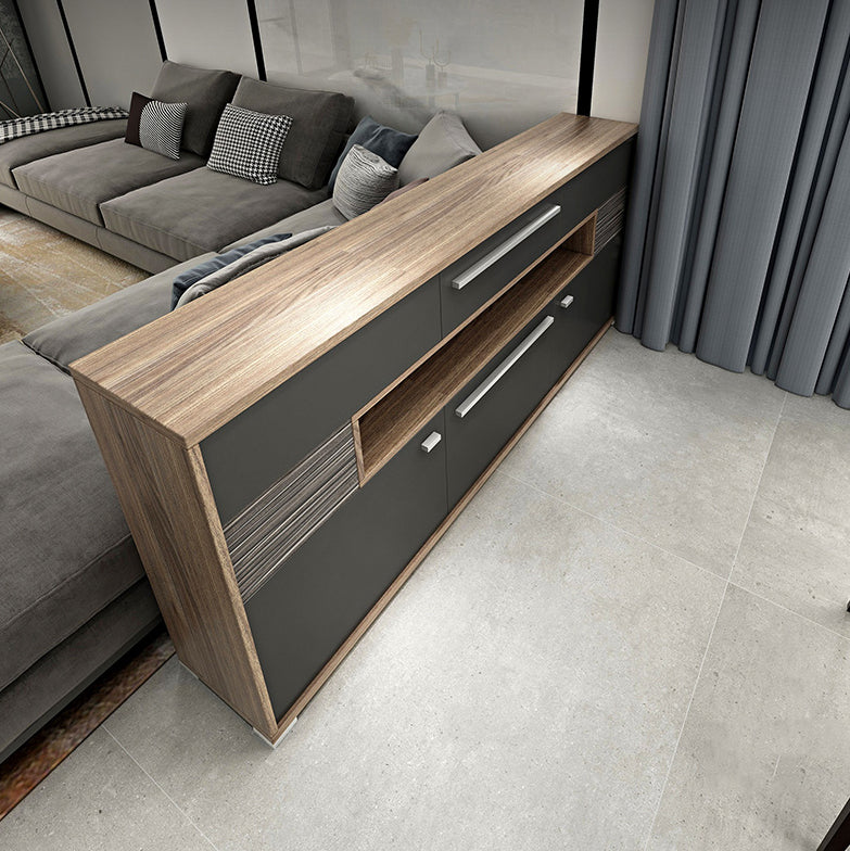 Modernism Wood Sideboard Table Open Storage Server for Living Room Clearhalo 'buffet_sideboard' 'Buffets & Sideboards' 'furn' 'furn_buffet_sideboard' 'Furniture' 'Kitchen & Dining Furniture' 7620440