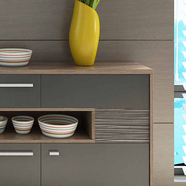 Modernism Wood Sideboard Table Open Storage Server for Living Room Clearhalo 'buffet_sideboard' 'Buffets & Sideboards' 'furn' 'furn_buffet_sideboard' 'Furniture' 'Kitchen & Dining Furniture' 7620450