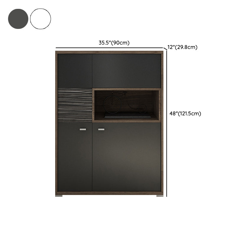 Modernism Wood Sideboard Table Open Storage Server for Living Room Clearhalo 'buffet_sideboard' 'Buffets & Sideboards' 'furn' 'furn_buffet_sideboard' 'Furniture' 'Kitchen & Dining Furniture' 7620467